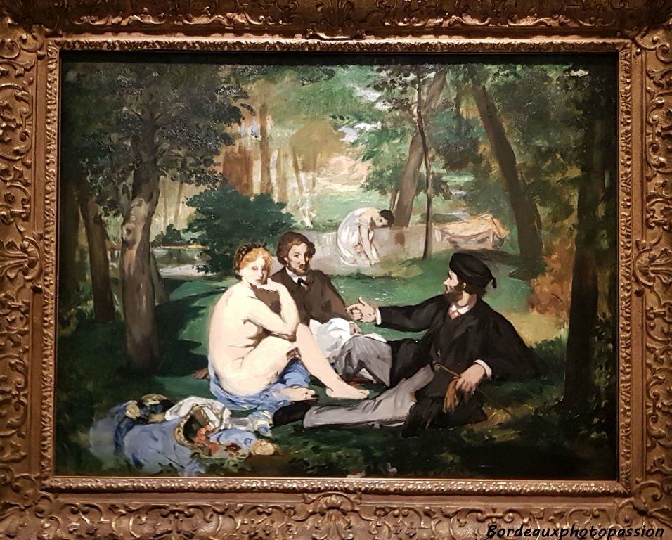 Parmi les 110 œuvres, une soixantaine de peintures dont "Le déjeuner sur l'herbe" d'Édouard Manet (1863).